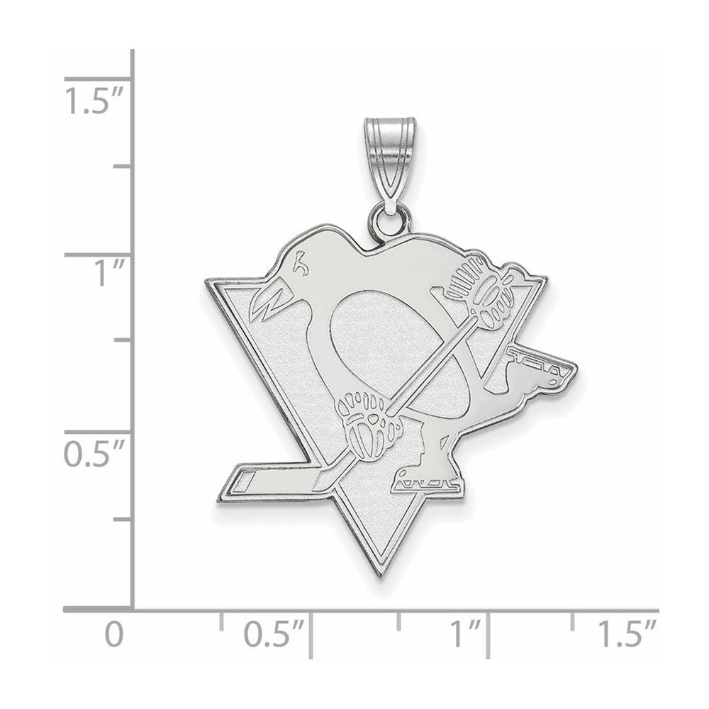 14K White Gold Pittsburgh Penguins Extra Large Pendant