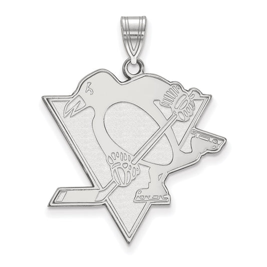 10K White Gold Pittsburgh Penguins Extra Large Pendant