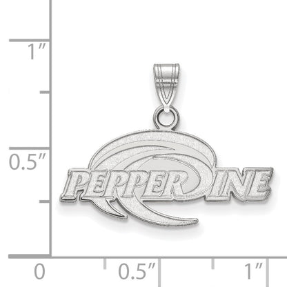 14K White Gold Logoart Pepperdine University Medium Pendant