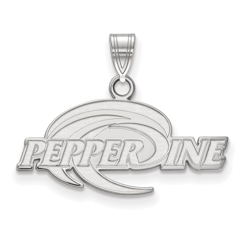 14K White Gold Logoart Pepperdine University Medium Pendant