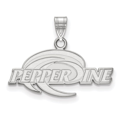 14K White Gold Logoart Pepperdine University Medium Pendant