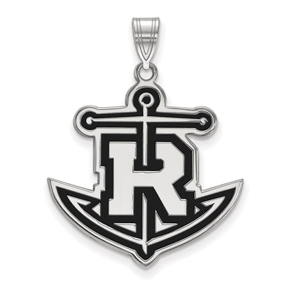 Sterling Silver Rhodium Plated Logoart Rollins College Anchor Extra Large Enameled Pendant