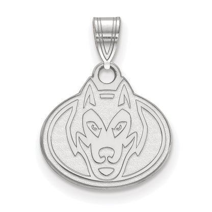 14K White Gold Logoart St. Cloud State University Husky Small Pendant