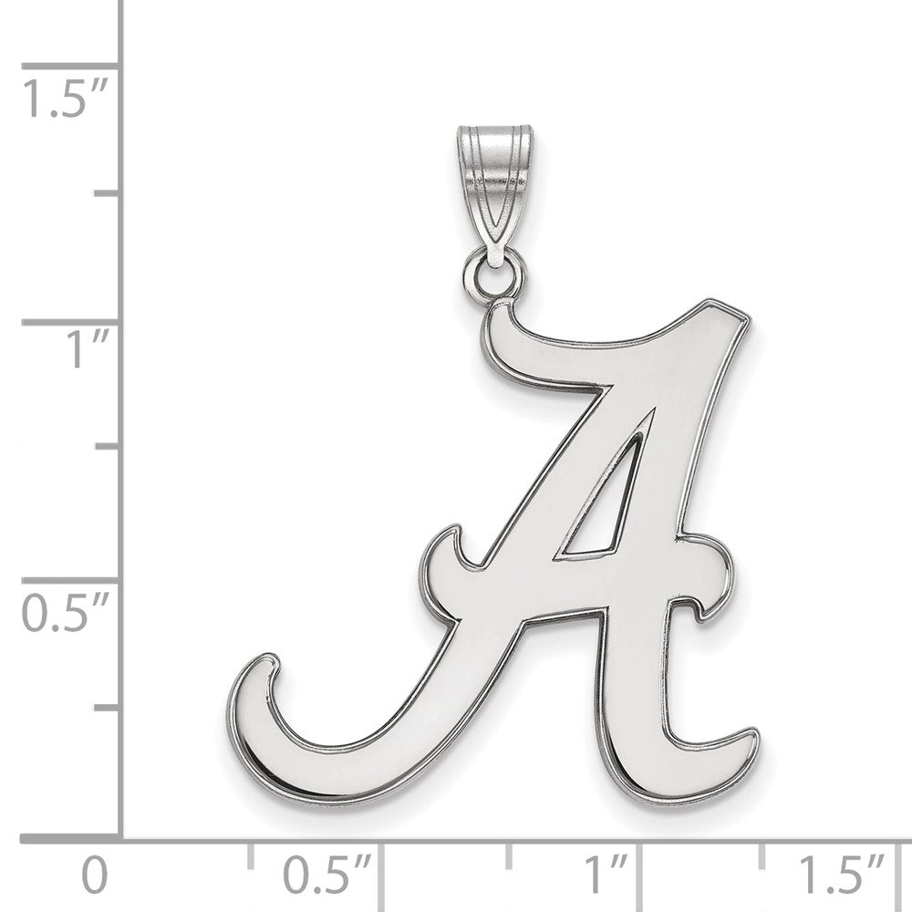 14K White Gold Logoart University Of Alabama Letter A Extra Large Pendant