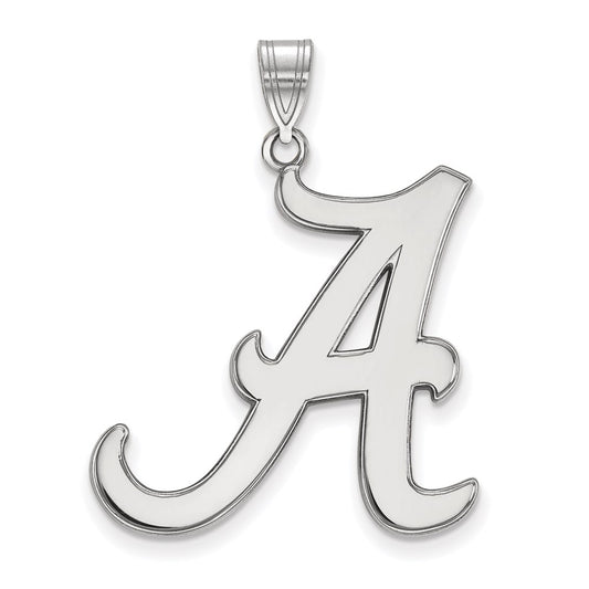Sterling Silver Rhodium Plated Logoart University Of Alabama Letter A Extra Large Pendant