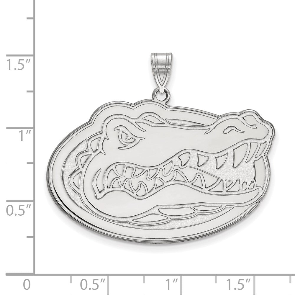 10K White Gold Logoart University Of Florida Gator Extra Large Pendant