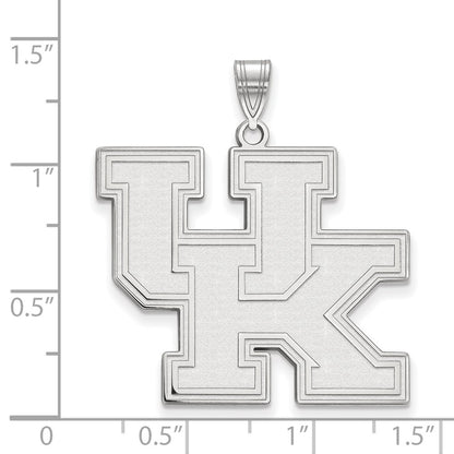 Sterling Silver Rhodium Plated Logoart University Of Kentucky U K Extra Large Pendant