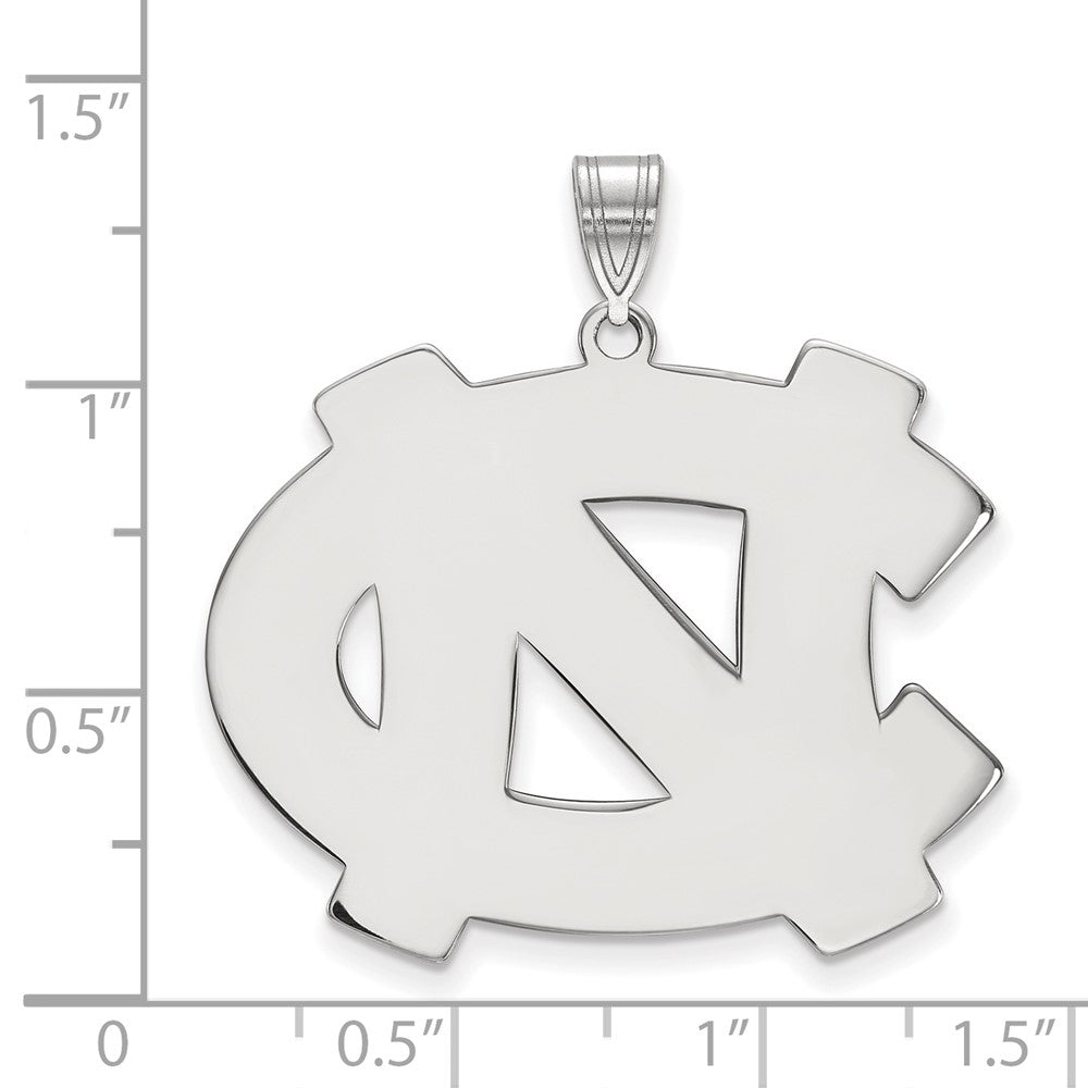 14K White Gold Logoart University Of North Carolina N C Extra Large Pendant