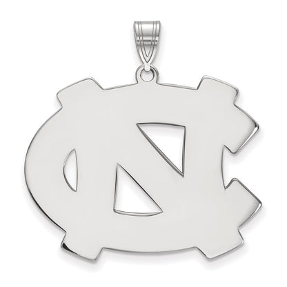 10K White Gold Logoart University Of North Carolina N C Extra Large Pendant