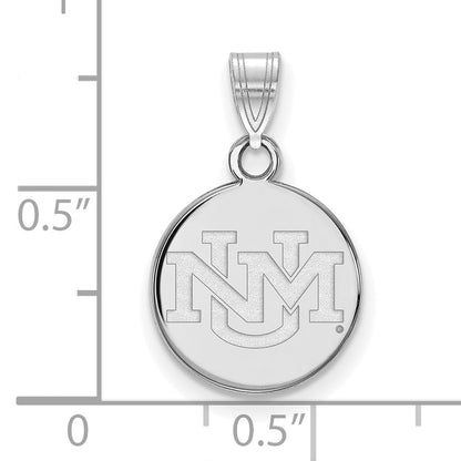 Sterling Silver Rhodium Plated Logoart University Of New Mexico Small Pendant