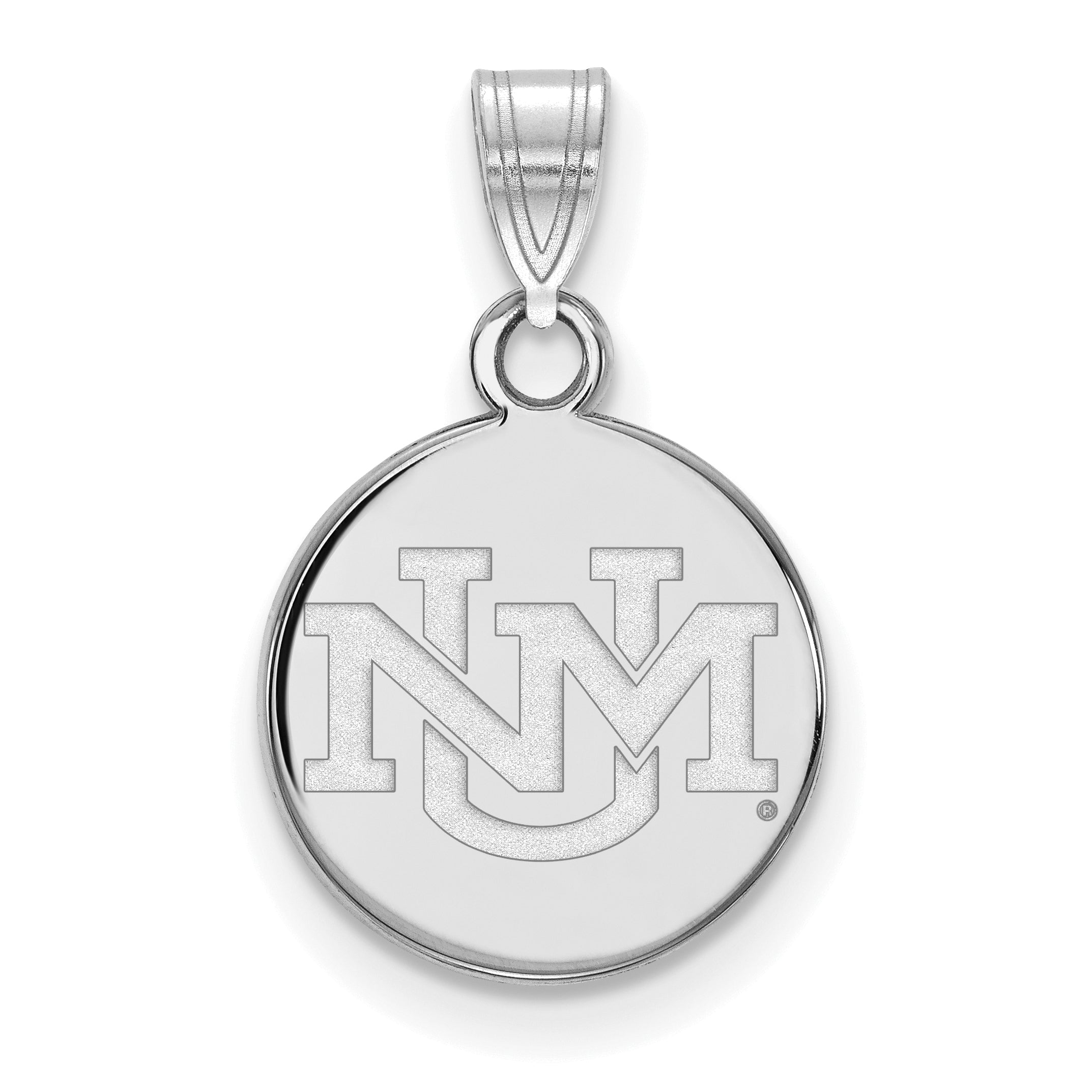 Sterling Silver Rhodium Plated Logoart University Of New Mexico Small Pendant