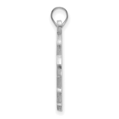 Sterling Silver Rhodium Plated Logoart University Of Pittsburgh Extra Large Pendant