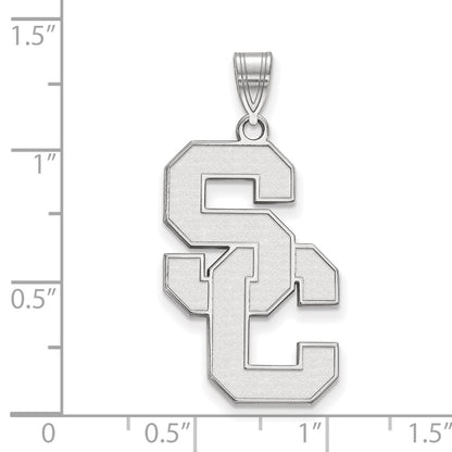 14K White Gold University Of Southern California S C Extra Large Pendant