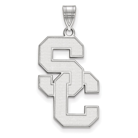 14K White Gold University Of Southern California S C Extra Large Pendant