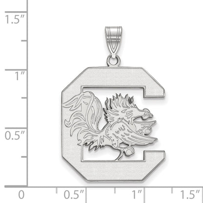 14K White Gold Logoart University Of South Carolina Extra Large Pendant