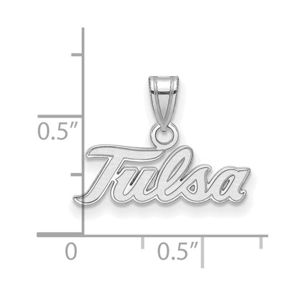 10K White Gold Logoart University Of Tulsa T U Small Pendant