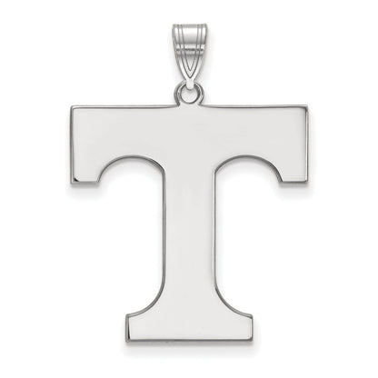 Sterling Silver Rhodium Plated Logoart University Of Tennessee Letter T Extra Large Pendant