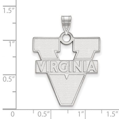 10K White Gold Logoart University Of Virginia Extra Large Pendant