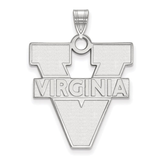 10K White Gold Logoart University Of Virginia Extra Large Pendant