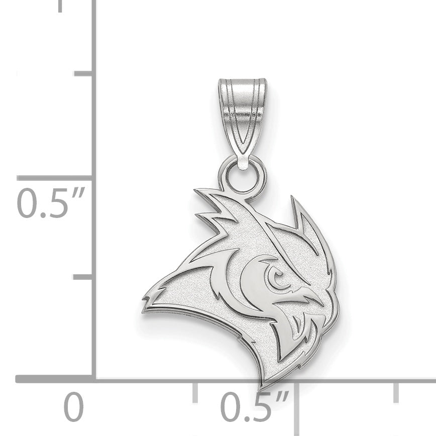 Sterling Silver Rhodium Plated Logoart Rice University Owl Small Pendant