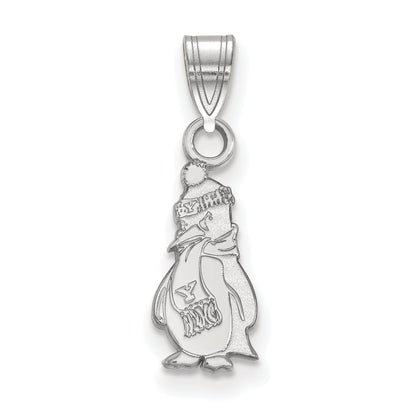 Sterling Silver Rhodium Plated Logoart Youngstown State University Penguin Small Pendant