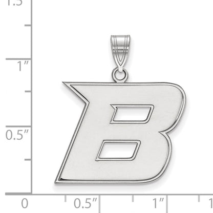 14K White Gold Logoart Boise State University Letter B Large Pendant