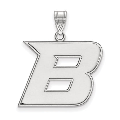 10K White Gold Logoart Boise State University Letter B Large Pendant