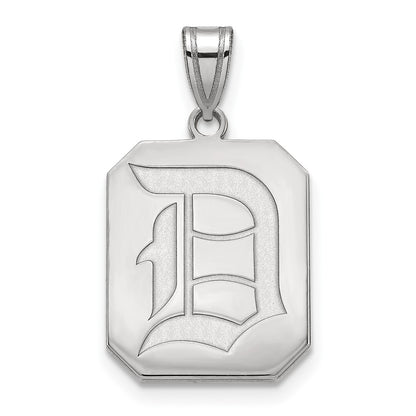 14K White Gold Logoart Duquesne University Letter D Large Pendant