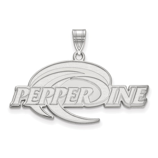 14K White Gold Logoart Pepperdine University Extra Large Pendant