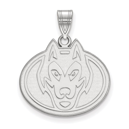 14K White Gold Logoart St. Cloud State University Husky Large Pendant