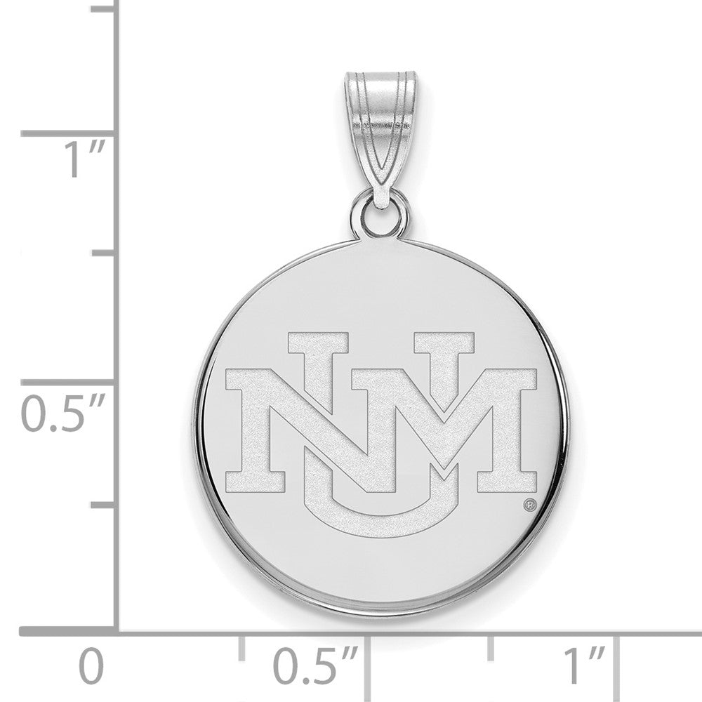10K White Gold Logoart University Of New Mexico Large Pendant