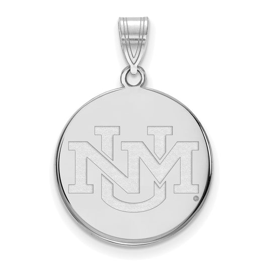 14K White Gold Logoart University Of New Mexico Large Pendant