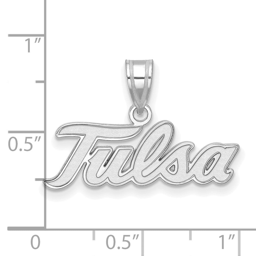 14K White Gold Logoart University Of Tulsa T U Large Pendant