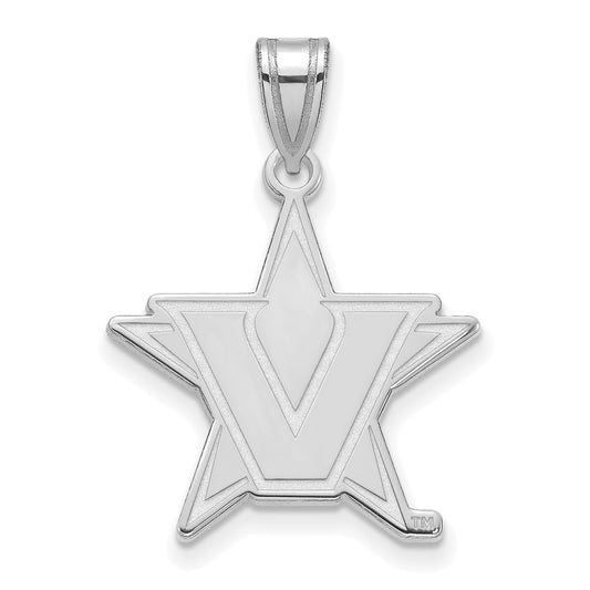 14K White Gold 14Kw Logoart Vanderbilt University Large Pendant