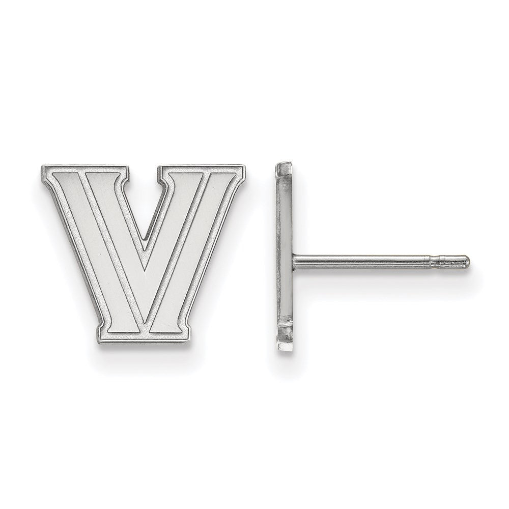 14K White Gold Logoart Villanova University Letter V Extra Small Post Earrings