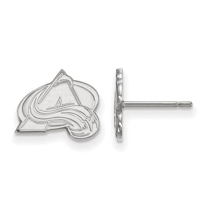 Sterling Silver Rhodium Plated Nhl Logoart Colorado Avalanche Letter A Extra Small Post Earrings