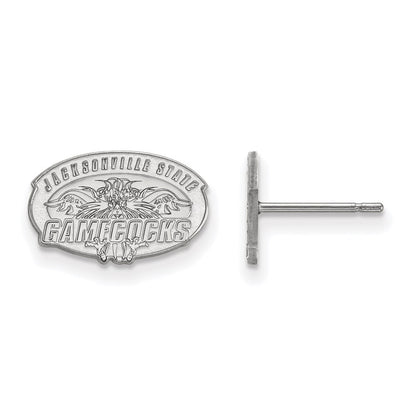 14K White Gold Logoart Jacksonville State University Extra Small Post Earrings