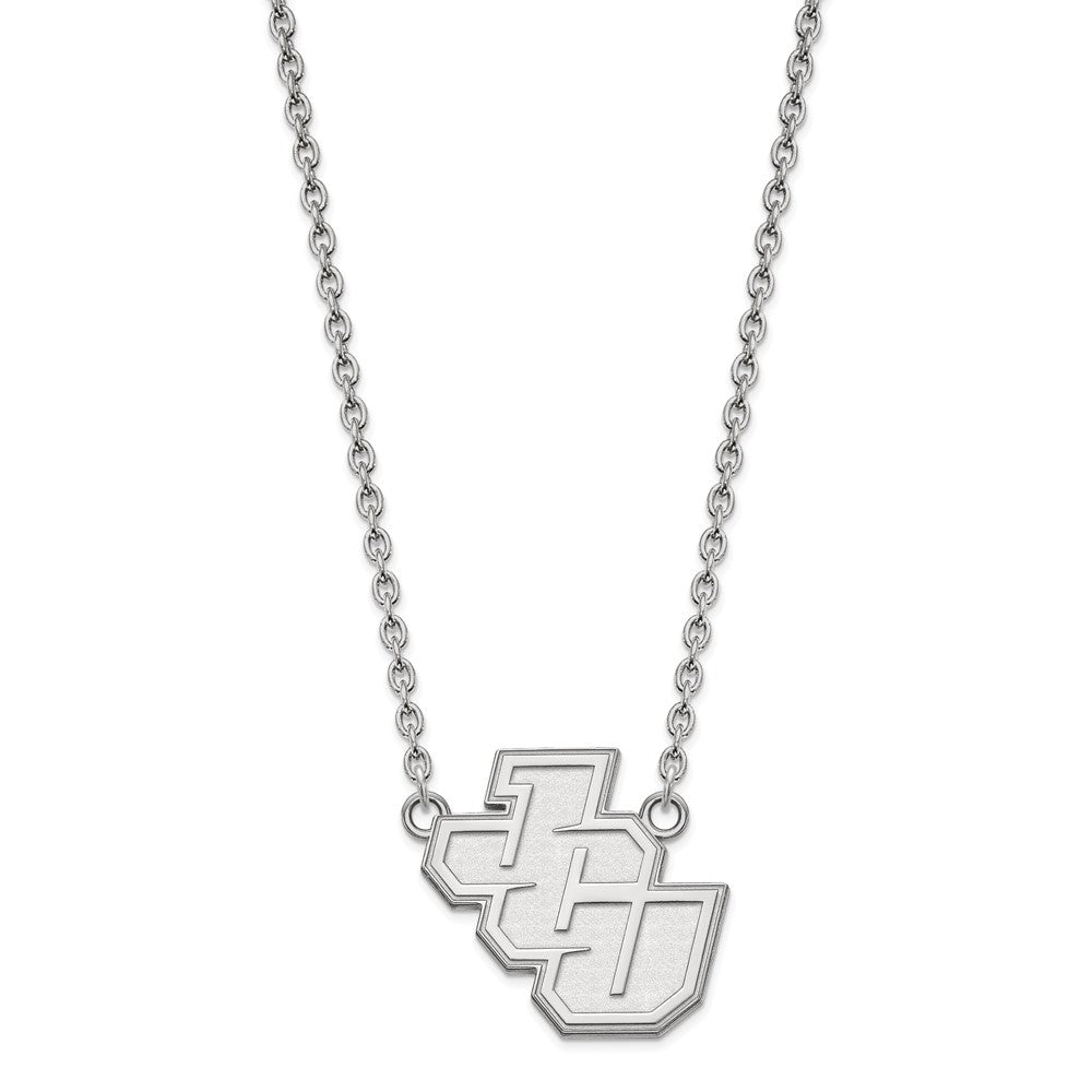 10K White Gold Logoart John Carroll University Large Pendant 18 Inch Necklace
