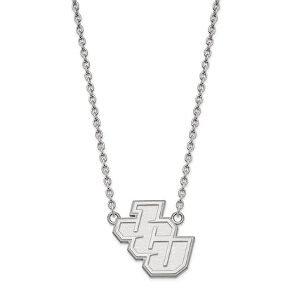 10K White Gold Logoart John Carroll University Large Pendant 18 Inch Necklace