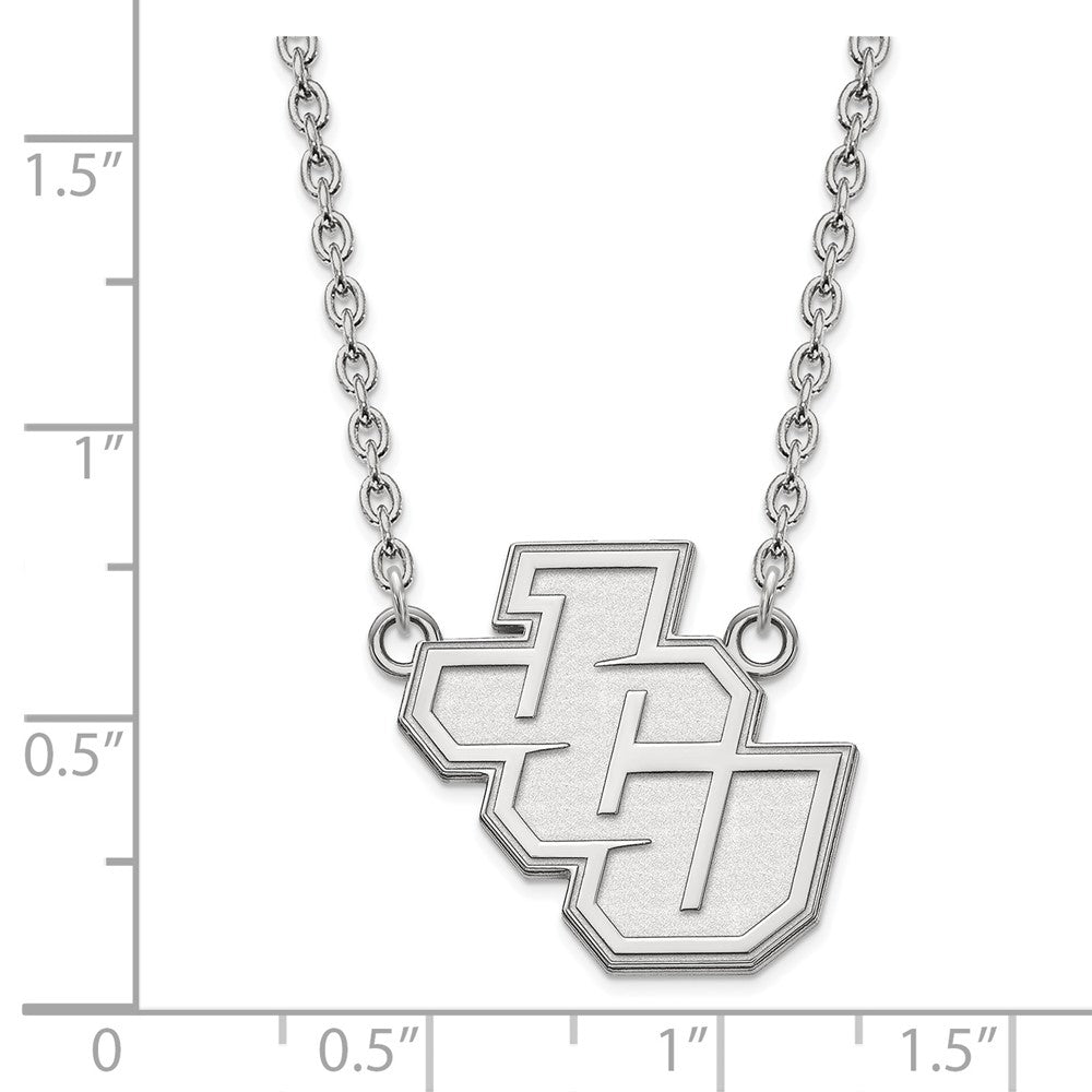 Sterling Silver Rhodium Plated Logoart John Carroll University Large Pendant 18 Inch Necklace