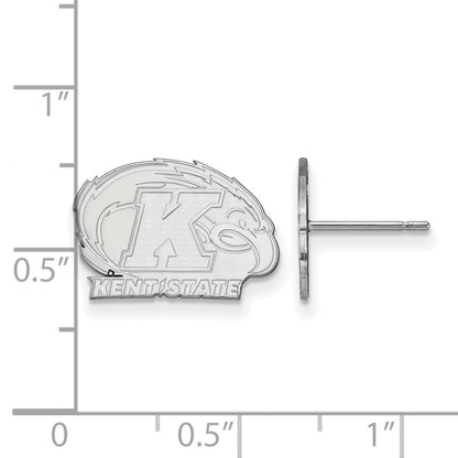 Sterling Silver Rhodium Plated Logoart Kent State University Extra Small Post Earrings