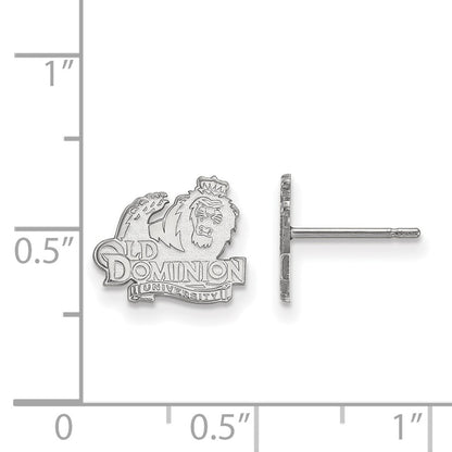 10K White Gold Logoart Old Dominion University Extra Small Post Earrings