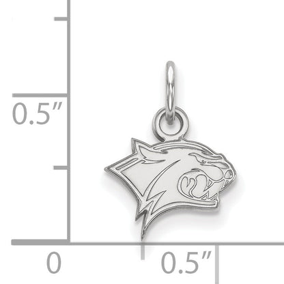 Sterling Silver Rhodium Plated Logoart University Of New Hampshire Wildcat Extra Small Pendant