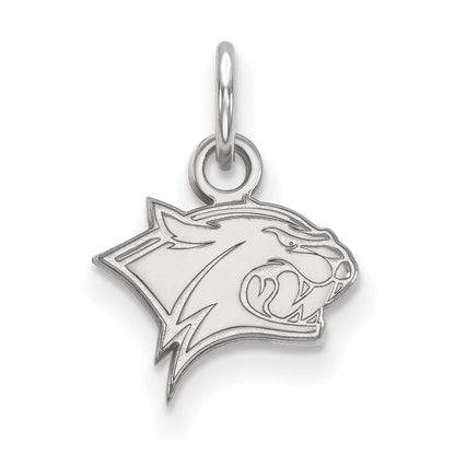 Sterling Silver Rhodium Plated Logoart University Of New Hampshire Wildcat Extra Small Pendant