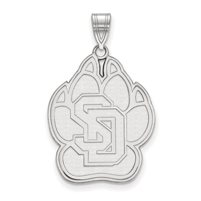 10K White Gold Logoart University Of South Dakota Extra Large Pendant