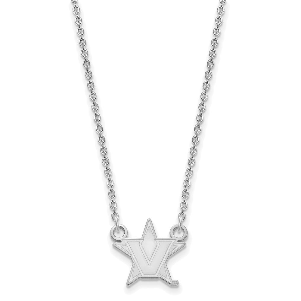 14K White Gold 14Kw Logoart Vanderbilt University Small Pendant Necklace