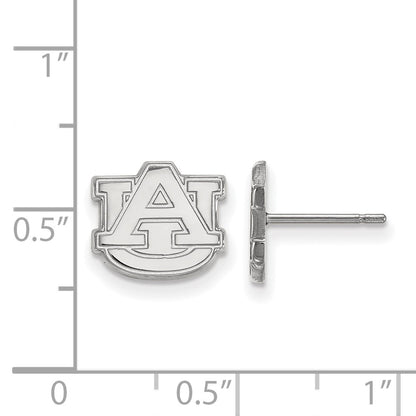 10K White Gold Logoart Auburn University A U Extra Small Post Earrings