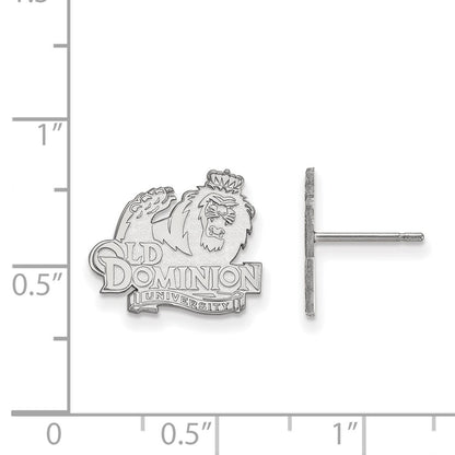 10K White Gold Logoart Old Dominion University Small Post Earrings
