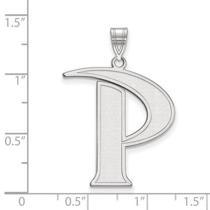 14K White Gold Logoart Pepperdine University Letter P Extra Large Pendant