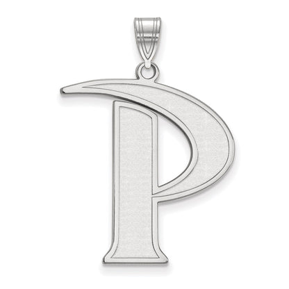 10K White Gold Logoart Pepperdine University Letter P Extra Large Pendant